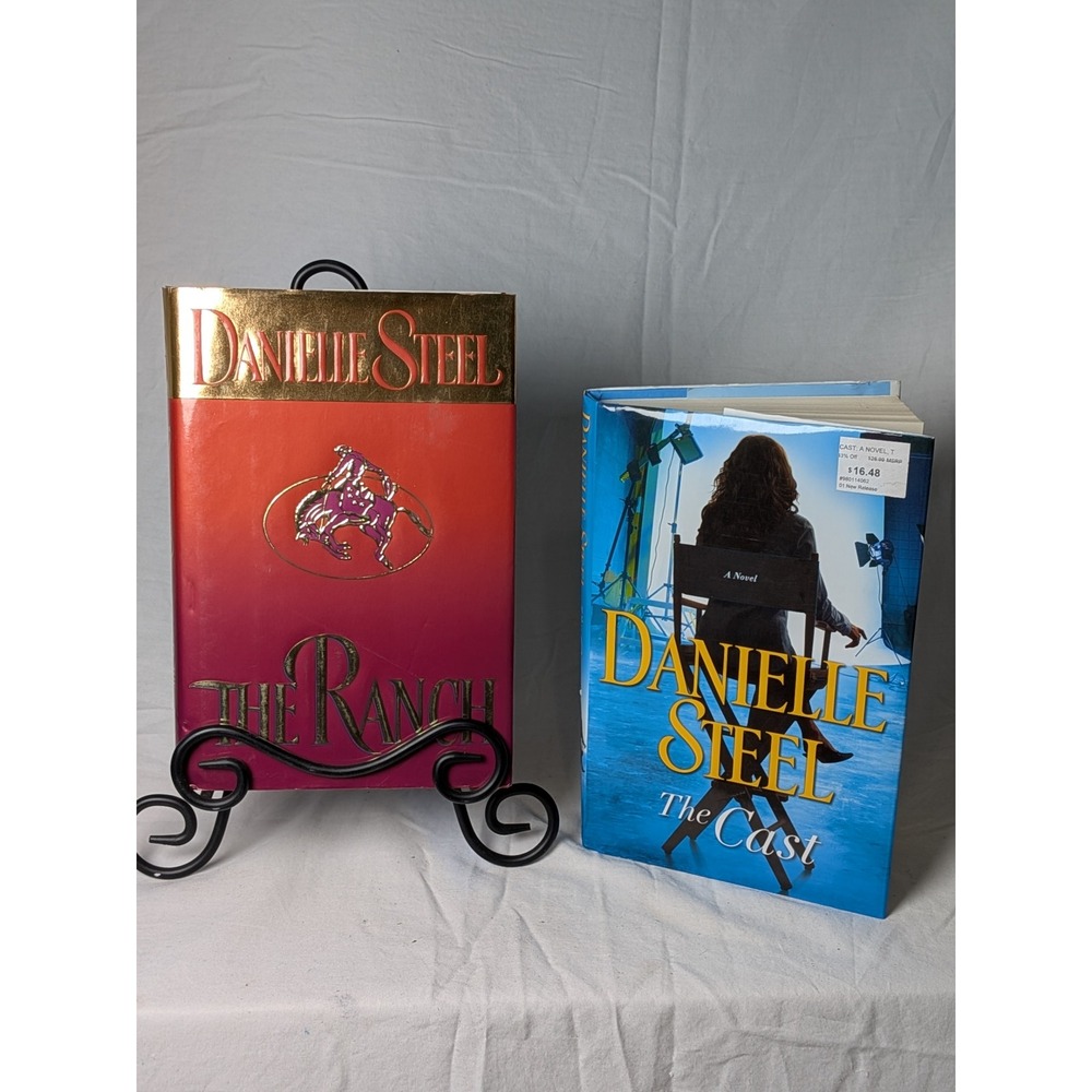 Danielle Steel Hardcover Book Lot The Ranch and The Cast Fiction Novels Bundle